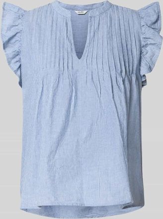 Mbym mbyM Regular Fit Blusentop mit gelegten Falten Modell Gemala in Hellblau, Gr&ouml;&szlig;e L