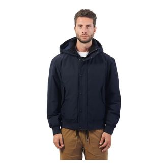 HUGO BOSS Waterdichte Parka Ottoman Style - Heren - Winterjassen - Blauw - 2XL - Jassen
