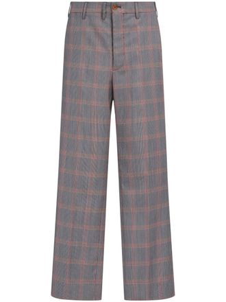 Marni checked virgin wool-blend trousers - men - Virgin Wool/Polyester - 44 - Black