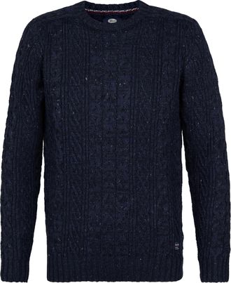 Petrol Industries Heren Grofgebreide Trui Medford - Blauw