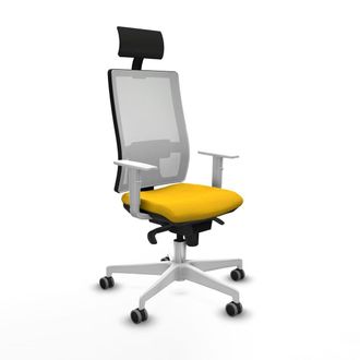 Piqueras y Crespo Silla Ergon&oacute;mica Piqueras Y Crespo Amarillo Blanco Soporte Lumbar