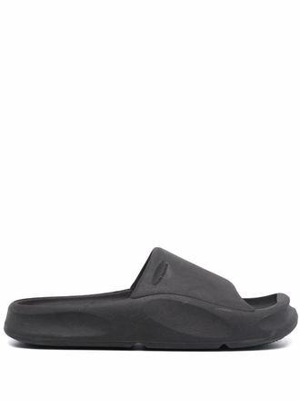 Heron Preston square-toe moulded slides - men - Rubber/Rubber/Rubber - 41 - Black