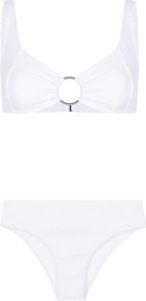 Amir Slama ring-embellished bikini - women - Polyamide/Elastane - GG - White