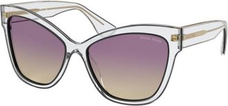 Miu Miu Violet Gradient Butterfly Ladies Sunglasses MU 08VS 03I09B 56