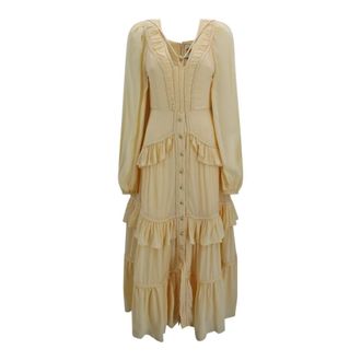 Farm Rio Boho Beauty Maxi Jurk - Dames - Maxi kleedjes - Geel - S - Kleedjes
