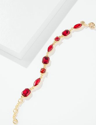 Talbots Cluster Cascade Bracelet - Tango Red/Gold - 001 Talbots
