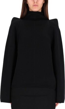 Rick Owens Structured Black Wool Top