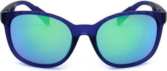 adidas Unisex Blue Round Sunglasses SP0011