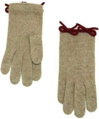 Portolano Bow Gloves in Light Brown/Bordeaux at Nordstrom Rack