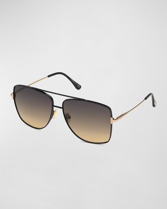 Tom Ford Reggie Metal Aviator Sunglasses