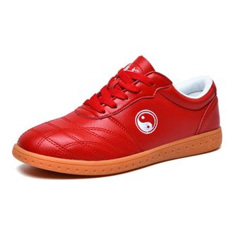 Generic Taekwondo Shoes Lightweight Boxing Kung Fu Taichi Sports for Adults(Red,9.5 UK)