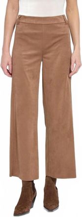Lyss&eacute; Vionette Vegan-Suede Wide Leg Trouser In Lux Camel