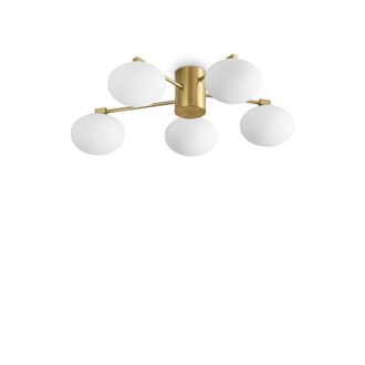 Netlighting Hermes 5 Light 60cm Globe Ceiling Light Brass in Gold