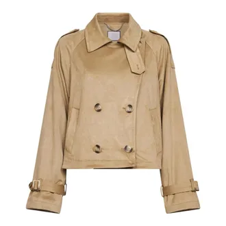 Urban Code Dames, Mantels, Beige, Maat: XS Leer