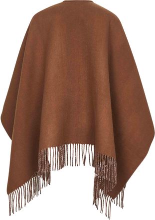 Fendi Womens Poncho Wool And Cashmere - Brown Capes Jacket