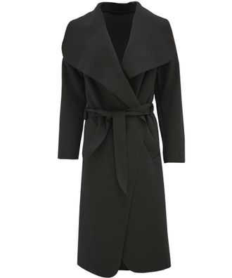 Generic NEW LADIES KIM KARDASHIAN INSPIRED OVERSIZED WATERFALL BELTED COAT JACKET