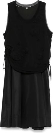 3.1 Phillip Lim floral-appliqu&eacute; midi dress - Black
