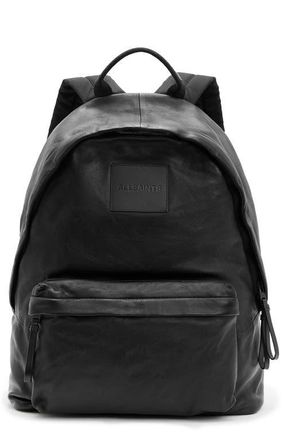 AllSaints Carabiner Leather Backpack in Black at Nordstrom