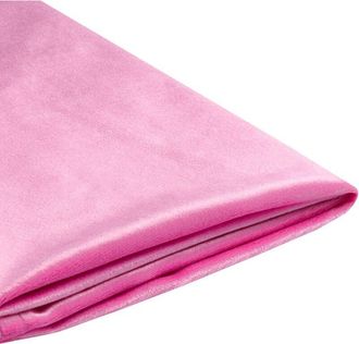Beliani Funda Extra&iacute;ble De Terciopelo Fucsia Para Cama 90 X 200 Cm Fitou