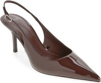 Mango Sol Slingback Pump in Chocolate at Nordstrom, Size 6.5Us