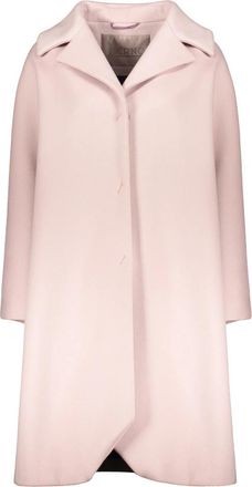 Herno Wol-Kasjmier Blend Reversjas - Dames - Mantel - Roze - S - Wol - Jassen