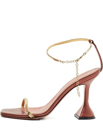 Amina Muaddi Pre-owned 95 mm lakleren sandalen met hak - Geel