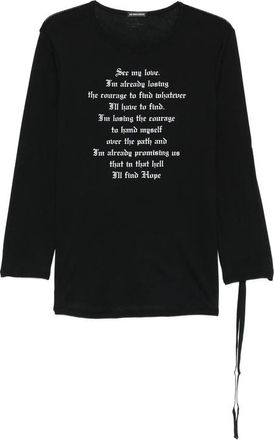 Ann Demeulemeester Alver Slogan-print Long-sleeve Top