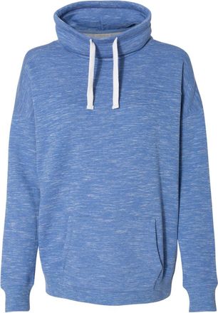 J. America Womens Mélange Fleece Cowl Neck Sweatshirt