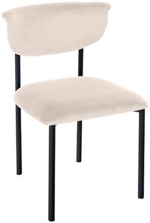 Clp Silla De Comedor De Terciopelo Gambell Crema