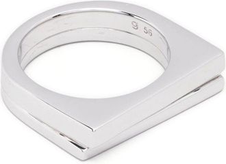 Tom Wood Step L layered ring - unisex - Other fibres - 62 - Silver