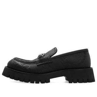 Gucci (WMNS) Gucci with Horsebit Leather Lug Loafers Core Black 756501-AACJC-1000