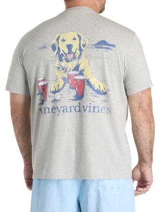 Vineyard Vines Big & Tall Pup Cup Graphic Tee in Grey Heather at Nordstrom, Size 2X Big