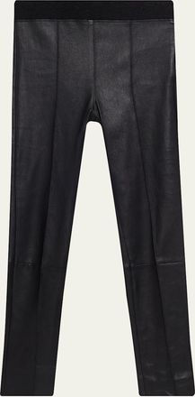 Brunello Cucinelli Leather Ankle Pants