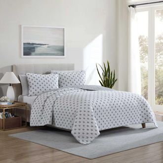 Nautica Coral Beach White King Quilt-Sham Set