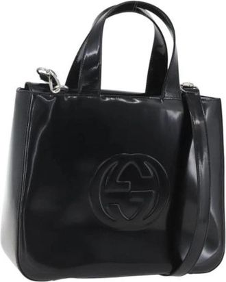 Gucci Pre-owned Coated Canvas Handtas - Dames - Vintage Handtas - Zwart - ONE Size - Vintage