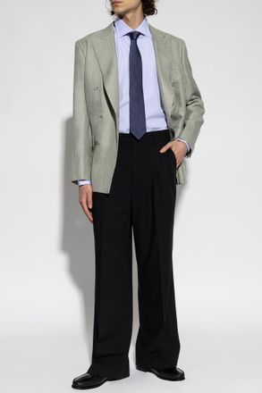 Brioni Double-breasted Blazer, Mens, Green