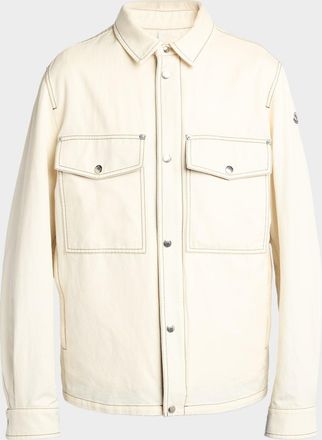 Moncler Men & apos;s Watagua Cotton and Flax Snap-Front Shirt Jacket