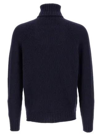 Maryya Wool Blend Turtleneck Sweater - Navy