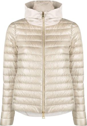 Herno padded zip-fastening jacket - women - Polyester - 46 - Neutrals