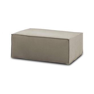 Talamo Italia Talamo Italia - Puff Antonella, Otomana De La Sala De Estar, 100% Made In Italy, Sill&oacute;n Relax En Tela Tapizada, Cm 100x70h43, T&oacute;rtola, Con Embalaje Re