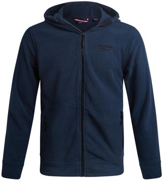 Reebok Mens Fleece Jacket - Lightweight Polar Fleece Zip Up Winter Jackets for Men - Gym Workout Running Outdoor Mens Jacket, Navy, XL