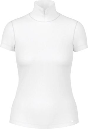 Marc Cain T-shirt met col - Dames - T-shirts - Wit - 2XL - Katoen - Tops