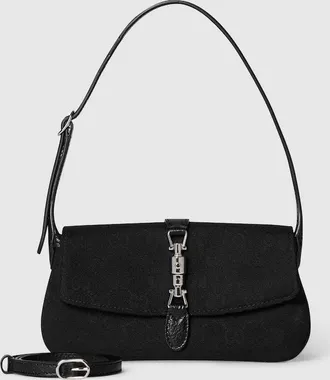 Gucci Jackie Mini Bag, Black, GG Canvas
