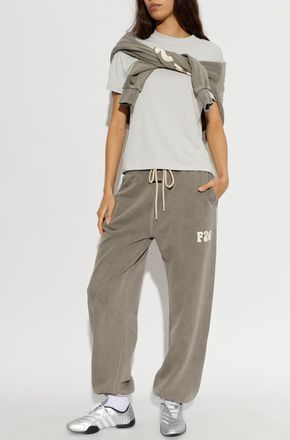 Fear of God Cotton T-shirt With Sewn-in Logo, Womens, Grey