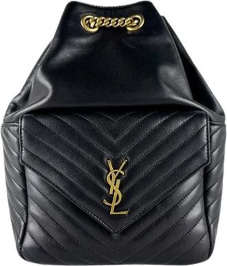 Saint Laurent Pre-owned Vintage Rugzak - Dames - Vintage Rugzakken - Zwart - ONE Size - Leer - Vintage