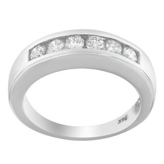 House of Brilliance 14K White Gold 3/4ct. TDW Diamond Channel Band Ring at Nordstrom, Size 7