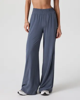 Vuori Clothing Villa Wideleg Pants - Long | Azure | XS, Size Extra Small