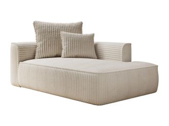 Vente-Unique Chaise longue de pana beige PINETA