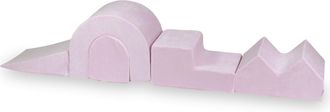 OEM Parque Infantil De Espuma Suave Aterciopelada, Color Rosa Claro, 5 Piezas