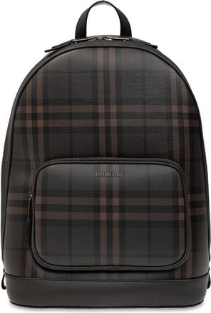 Burberry City Check Zip Rugzak - Heren - Tassen - Bruin - Maat: ONE Size Katoen
